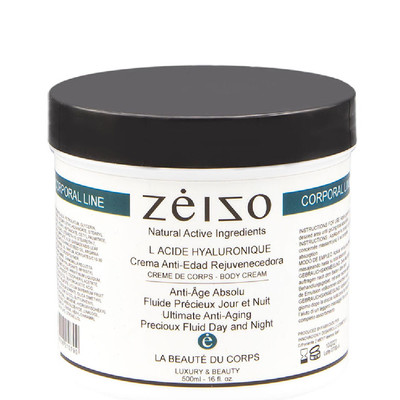 Crema Corporal Hidro nutritiva Anti-edad con Acido Hyaluronico 500ml - Zeizo