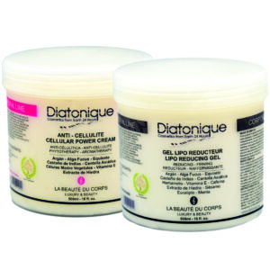 Pack Duo Anticelulítico Reductor Más Plus de Diatonique, Crema Anticelulítica 500ml, Gel Lipo Reductor 500ml