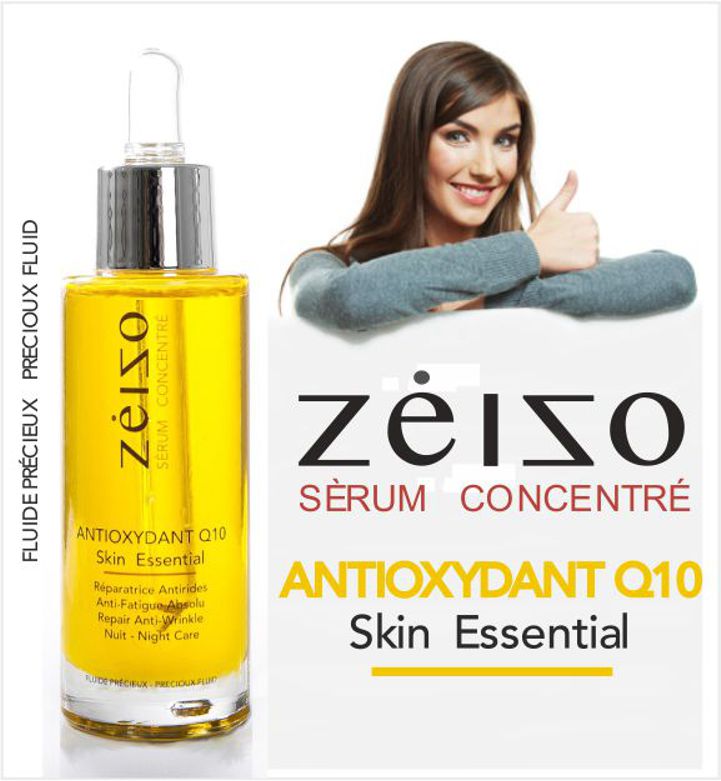 Serum antioxidante Zeizo con Coenzima Q10, ácido hialurónico y vitamina E