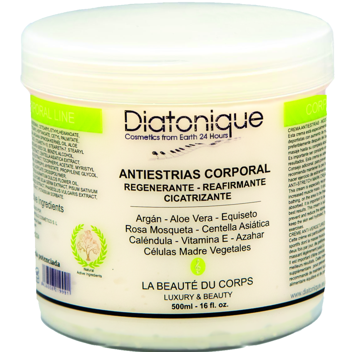 Crema Antiestrías Diatonique Plus 500 ml - Regeneradora con Centella Asiática