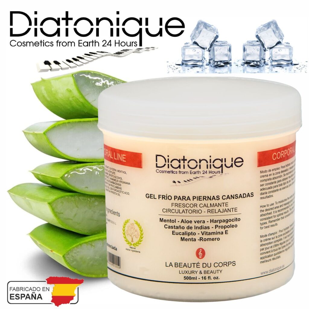 GEL FRÍO Piernas Cansadas Mas Plus Diatonique 500 ml - Alivio al Instante