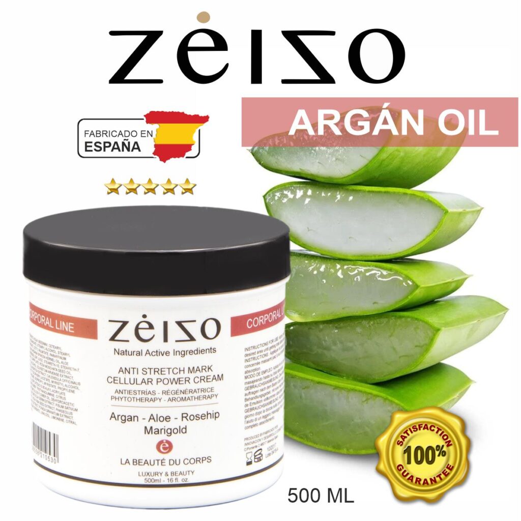 Crema Antiestrías corporal con Células Madre y Argan 500 ml -Zeizo