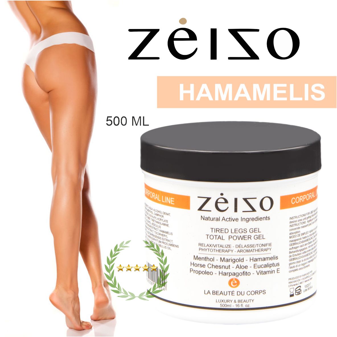 Gel descongestivo con efecto frio para piernas cansadas Zeizo